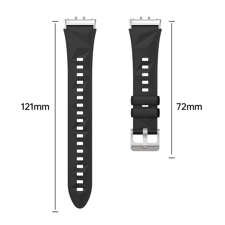 CHIICSMART Uhrenarmband Silikon, Schwarz, Samsung Galaxy Fit 3 - Bild 3