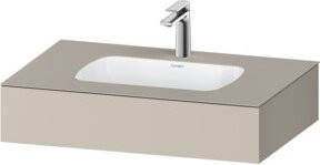 Duravit Einbauwaschtisch-Möbel-Set Qatego mit einem Ausschnitt und Überlauf, B/T/H: 80 x 55 x 17 cm - Bild 1