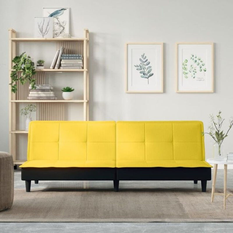 Modernes Vidaxl Schlafsofa aus Stoff in Gelb, B/H/T: 200 x 89 x 70 cm - Bild 1
