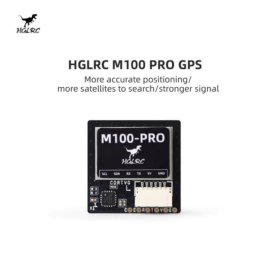 HGLRC M100 PRO GPS-Modul mit QMC5883L Kompass und B101 Protokoll der 10. Generation in Schwarz für FPV Racing und Freestyle Drohnen - Bild 3