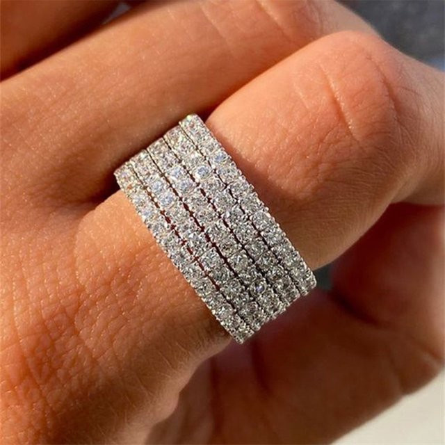 LiHong Verlobungsring, 925 Silber, Diamant, Zirkonia, Damen - Bild 1