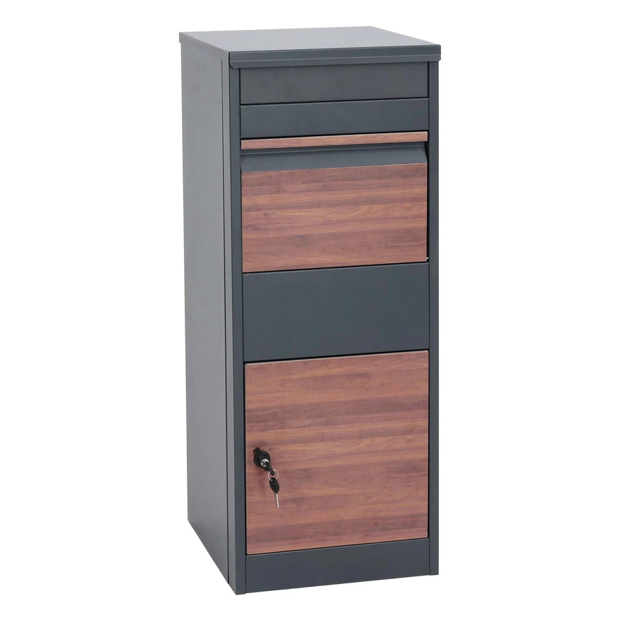 MCW Paketkasten G80 Paketbox Standbriefkasten Größe L aus verzinktem Stahl in Anthrazit - Bild 2