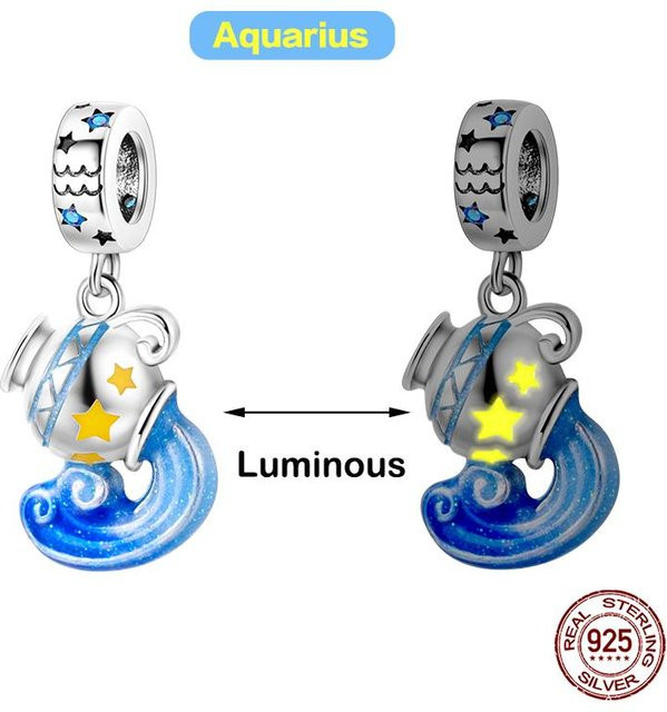Charm Bead Anhänger 925 Silber, Buchstabe Alphabet, Unisex - Bild 1