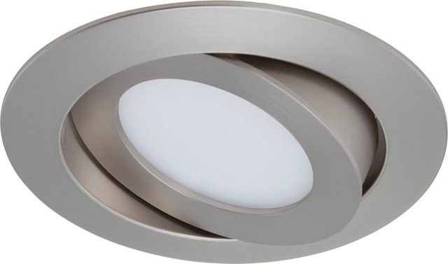 Briloner LED-Einbauleuchte Nickel matt schwenkbar rund, Höhe: 3 cm, Durchmesser: 10,6 cm - Bild 1
