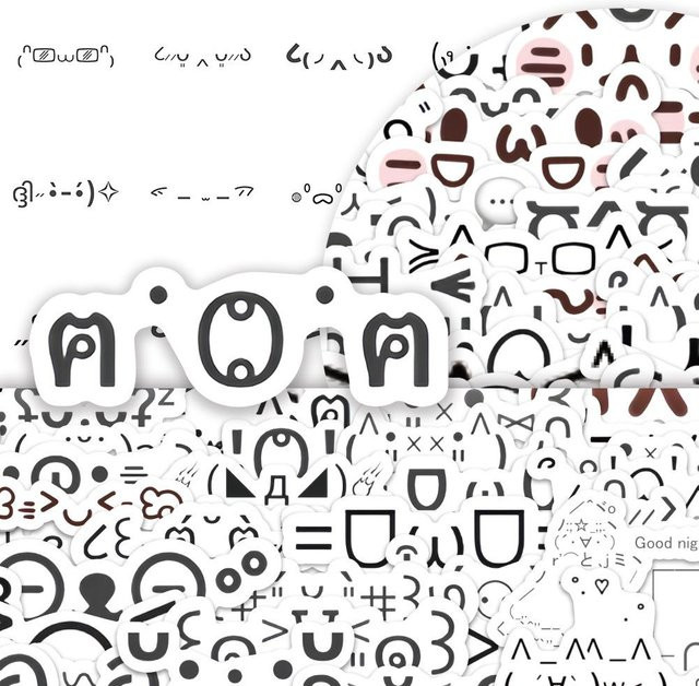 100 Stück Cartoon Emoticons Gesicht Graffiti Aufkleber von Binchi Outdoor Equipment in Mehrfarbig für Handy, Flasche und Reisetasche - Bild 1