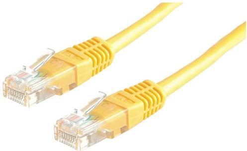 Value RJ45 Patchkabel CAT 6 U/UTP Ethernet LAN Gelb, Länge: 0,50 m - Bild 1