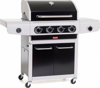 BARBECOOK Gasgrill Siesta 412 Black Edition in Schwarz und Grau mit 5 Brennern, Gusseisen und Grillfläche 70 x 43 cm - Bild 1