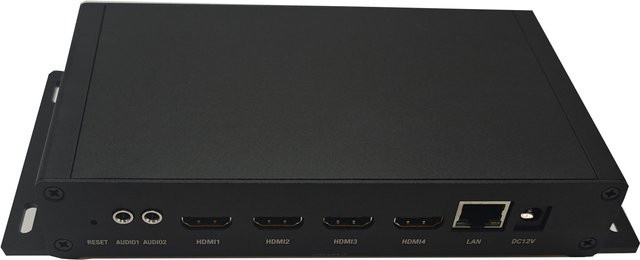 SATLINK 4-Kanal Video-Encoder in Schwarz mit 4K Ultra HD, HDMI zu IP und Unterstützung für H265, H264, HEVC sowie Protokolle wie UDP, HTTP, SRTMP, RTMP und RTSP für Webcast Push-Streaming - Bild 1