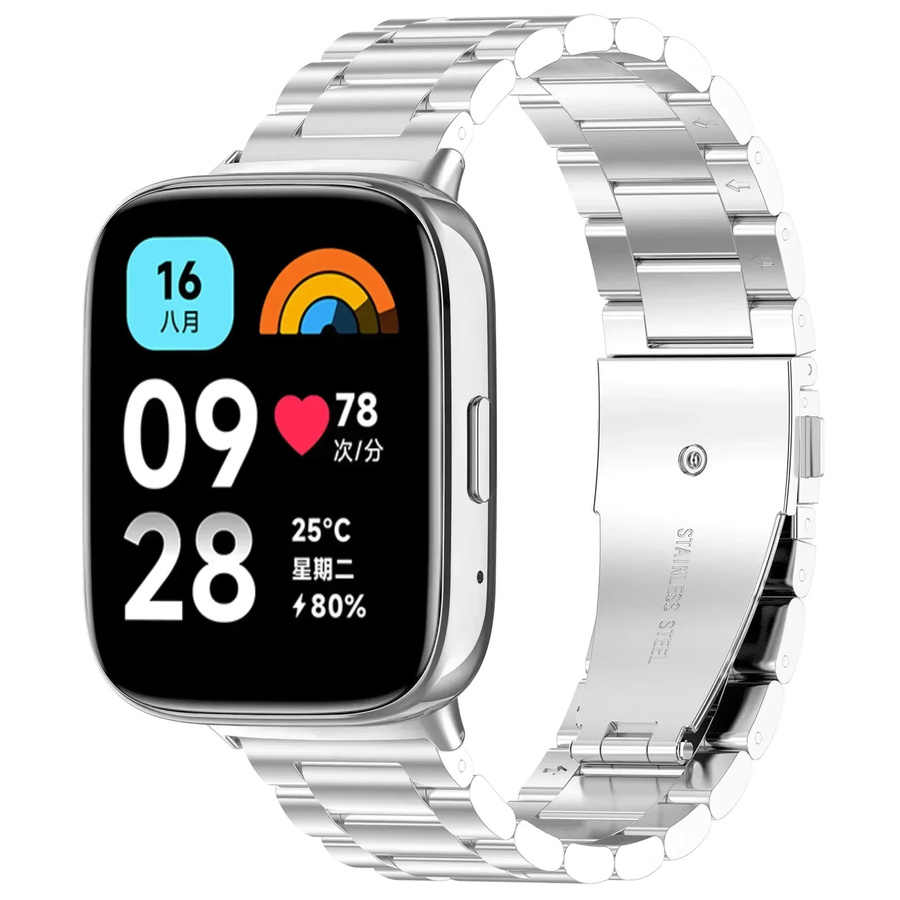 CAOWTAN Uhrenarmband Edelstahl, Silber, Redmi Watch 5, Redmi Watch 3 Lite - Bild 2