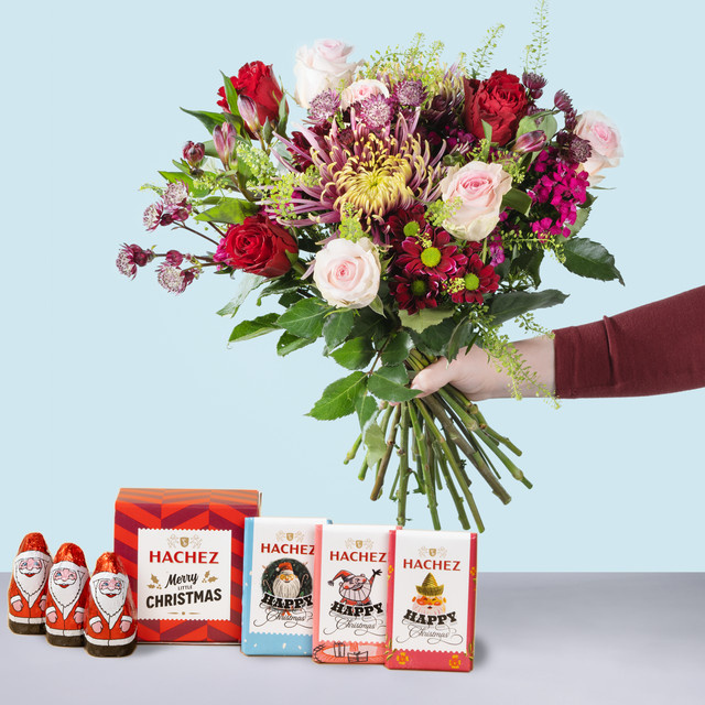 BLUME2000 Bouquet Herzensgrüße Weihnachten multicolor Größe S - Bild 1