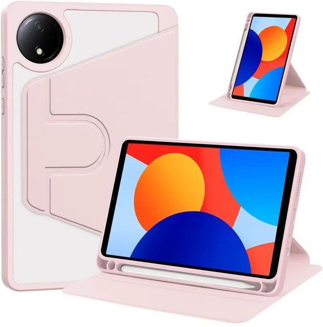 Xiaomi Hülle für Redmi Pad SE 8.7 mit drehbarem Ständer und Stifthalter in Rosa - Bild 1