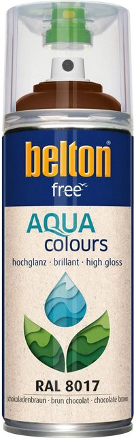 Belton Free AQUAcolours Buntlack RAL 8017 Schokobraun hochglänzend wasserbasiert 400 ml - Bild 1