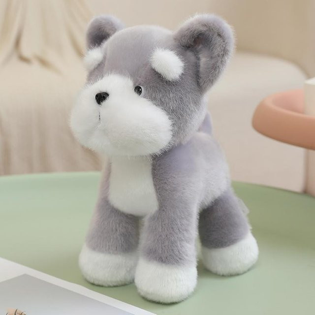 Yiran toy Hunde Plüschpuppe, Husky Golden Retriever Border Collie Schnauzer, 25cm - Bild 1