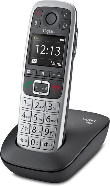 Gigaset E560 Schnurloses Seniorentelefon mit Großtasten und Freisprecheinrichtung in Silber - Bild 1