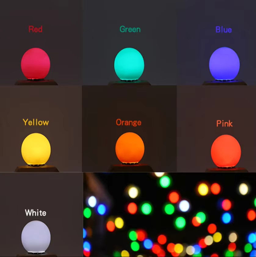 2 Stück PARKSON LED-Glühbirnen G45 E27 Multicolour RGB Dekorationslampen für Weihnachten und Hochzeit - Bild 2