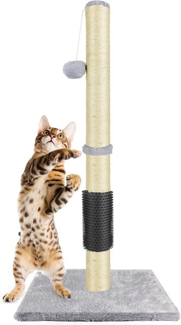 DayPlus Kratzbaumturm für Katzen mit integriertem Spielzeug und Sisalbett, Höhe: 80 cm, Breite: 40 cm - Bild 1