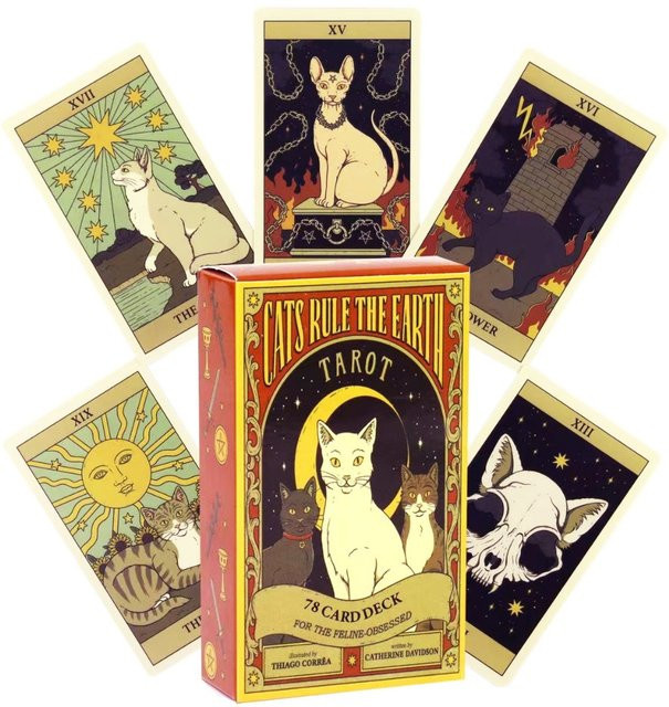 Cats Rule the Earth Tarot, 78-Kartendeck, Tiere - Bild 1