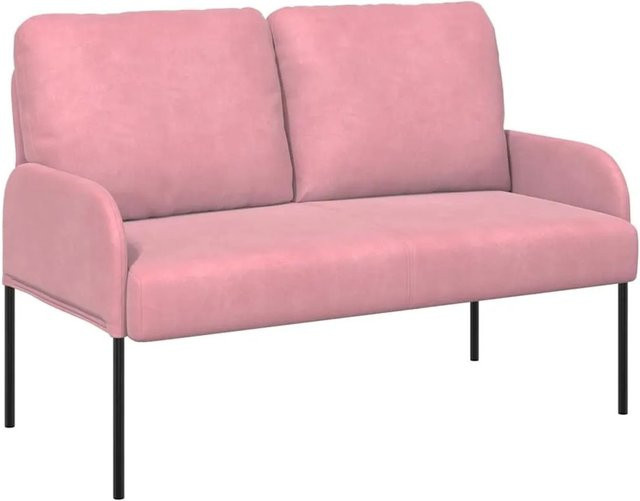 vidaXL Modernes Polstersofa mit Kissen in Rosa, Sperrholzgestell, Breite: 110 cm - Bild 1