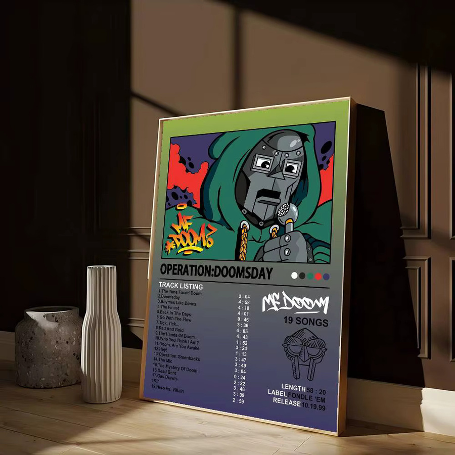 MF Doom Comic-Album Selbstklebendes Kunstposter in Mehrfarbig mit Abstraktem Illustration-Design - Bild 5