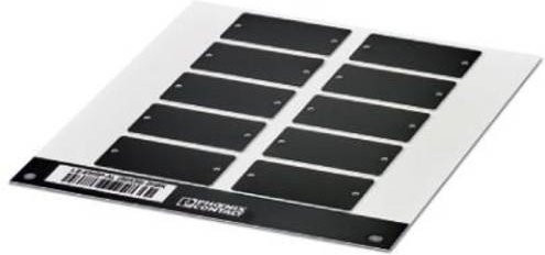 Phoenix Contact LS-EMSP-AL 0803990 Gerätemarkierung Schwarz, Montage durch Schrauben oder Nieten, 5er Pack - Bild 1