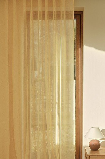 Jotex Vorhang LIZZIE mit Leinenstruktur in Beige und Gelb, semi-transparent, extra breit, Höhe: 280 cm - Bild 1
