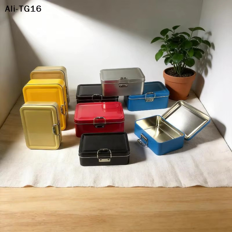 Weiße Aufbewahrungsbox aus Weißblech mit Deckel für Zuhause und Büro - Bild 2