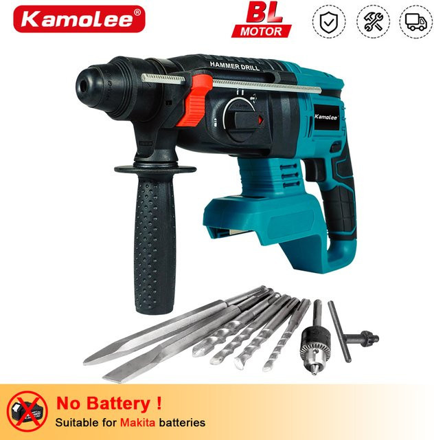 Kamolee Akku-Bohrhammer mit bürstenlosem Motor 2000 W und 10600 IPM für Makita LXT Akkus - Bild 1