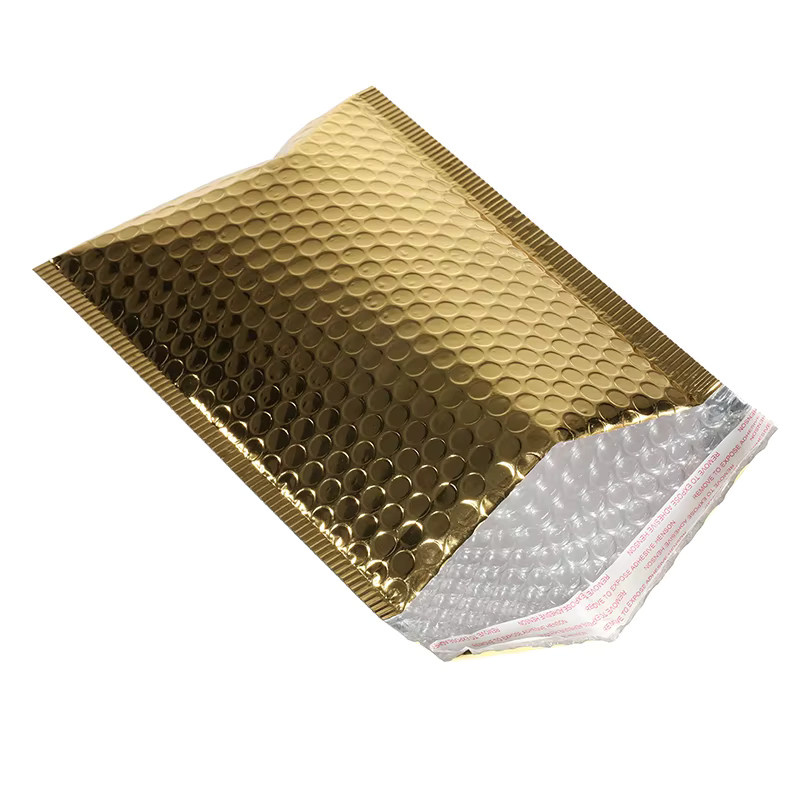 50 Stück luxuglow Versandtaschen aus aluminisierter Blasenfolie in Gold und Rot, selbstklebende wasserdichte Mailing-Umschläge mit Polsterung - Bild 3