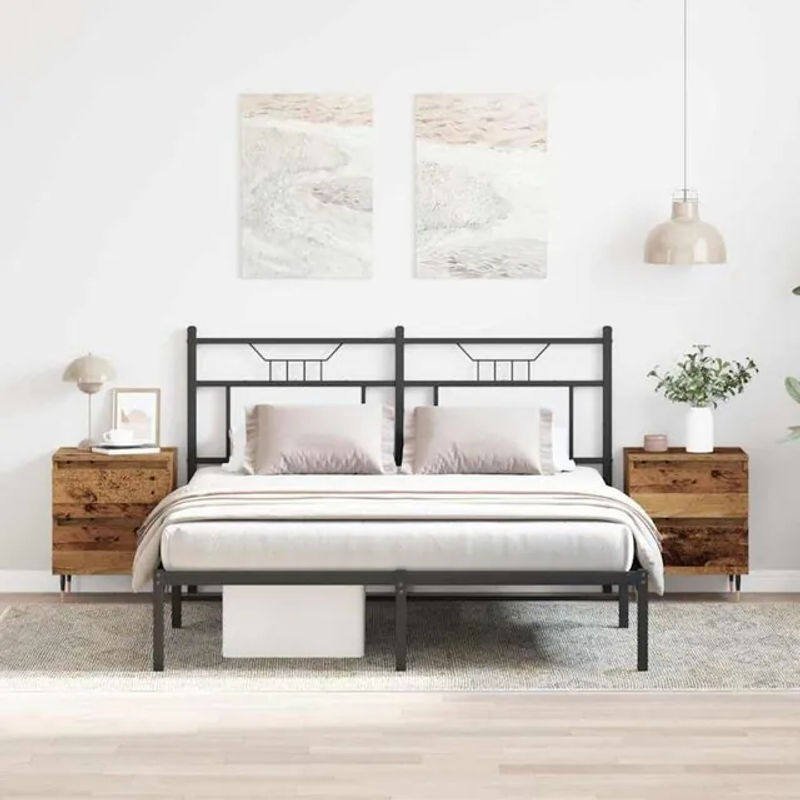 Set aus 2 Nachttischen in Altholz-Optik von vidaXL, Farbe Braun, Landhaus und Industrial Stil, H x B x T: 50 x 40 x 35 cm - Bild 1