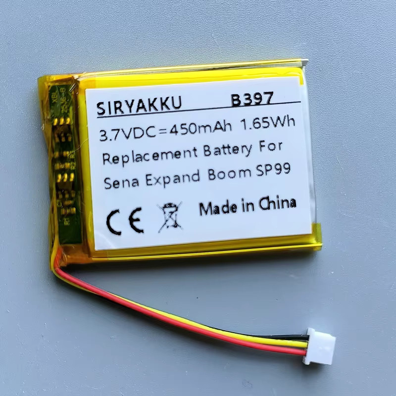 Sena Ersatzbatterie Li-Ion Pack für Expand Boom SP99 Sport Kopfhörer, 3,7 V 450 mAh, Gelb - Bild 2