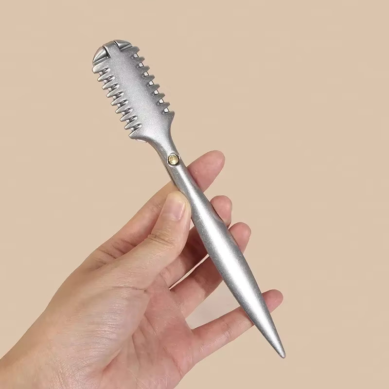Haarrasierer mit Edelstahl-Kanten und Gummigriff, Unisex - Bild 4