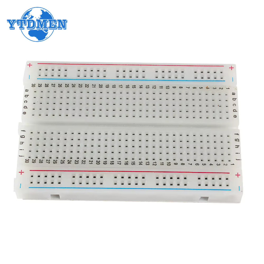 YTDMEN Breadboard MB-102 Solderless PCB Test Board für Arduino DIY Entwicklung, Weiß - Bild 2