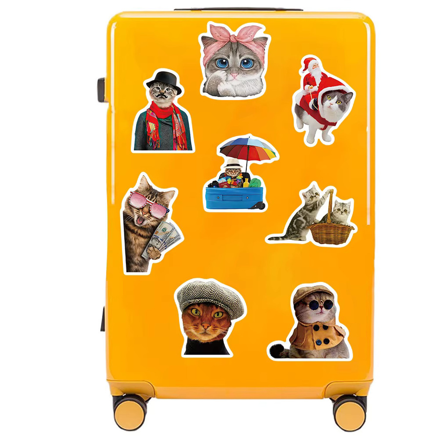 50 Stück Kawaii Cartoon Katze Aufkleber in Multicolour für Skateboard, Notebook und Gepäck von BulingBulingStickers Shop - Bild 3