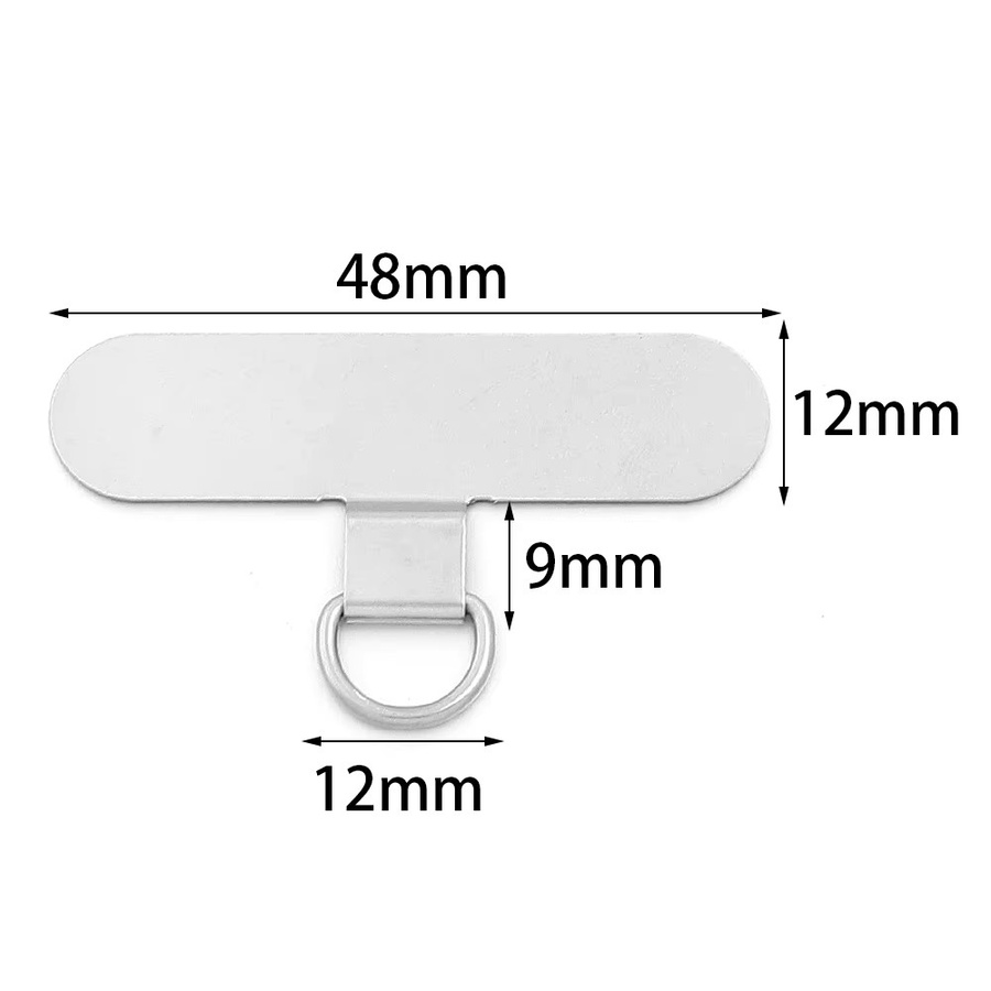 5er-Set universelle Metall-Handy-Lanyard-Kartenhalterung aus Edelstahl in Silber - Bild 2