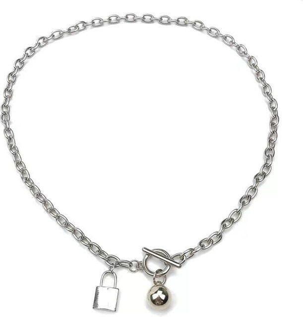 Allbestart Halskette Titan, Silber, Unisex - Bild 1