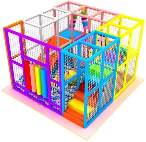 Naughty Castle Indoor-Spielplatz Kleines Sportzentrum mit Rutsche und Bällebad in Multicolour - Bild 1