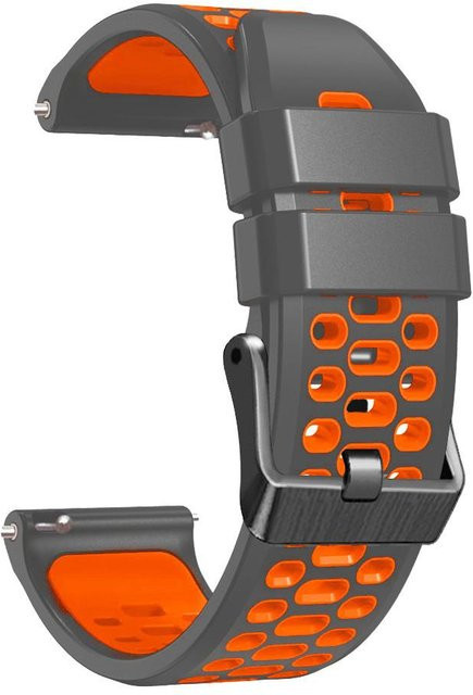 Uhrenarmband MY-CASE Silikon, 22 mm, grau, Unisex - Bild 1