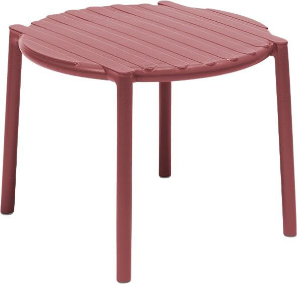 Nardi Doga Tisch in Pink, moderner runder Gartentisch aus wetterfestem Kunststoff, stapelbar und UV-beständig - Bild 1