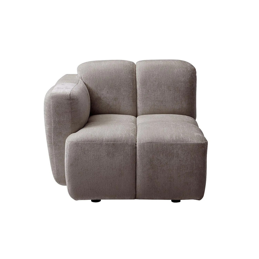 Vente-unique Sessel Carlivi mit gerader Rückenlehne und Armlehnen in Taupe, gesteppt, Breite: 90 cm - Bild 2
