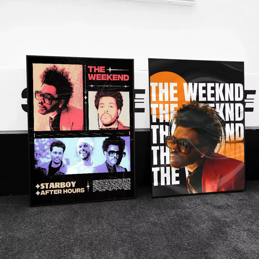 Kayou Musik Poster The Weeknd Hip Hop Wandkunst für Wohnzimmer und Schlafzimmer, Mehrfarbig - Bild 4