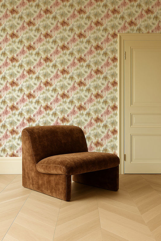 Clarke & Clarke Wallpaper Trueno Abstract Modern Non-Woven in Spice/Blush (Pink, Rot, Beige, Multicolour) - Bild 2