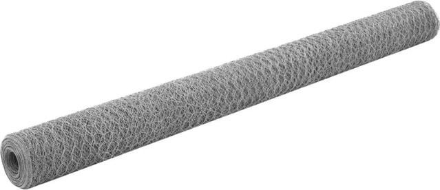 vidaXL Drahtzaun aus verzinktem Stahl in Silber, B: 25 m, H: 1,5 m - Bild 1