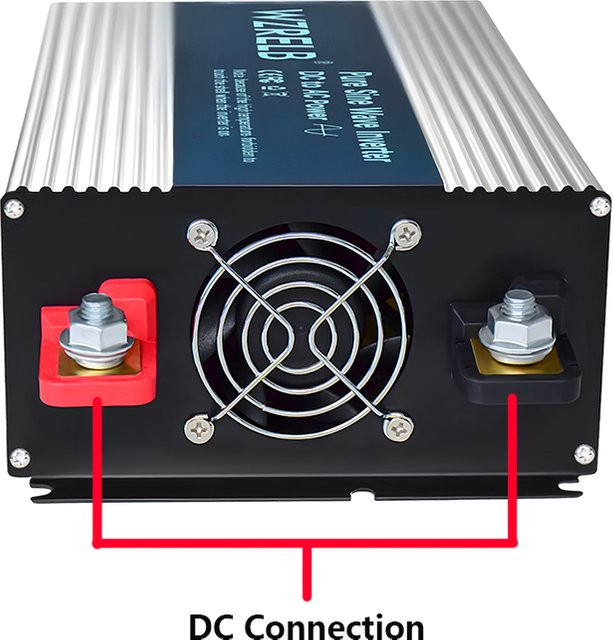 Solar-Wechselrichter mit reiner Sinuswelle, 2500 W Spannungswandler für 12 V/24 V/36 V/48 V DC auf 110 V/130 V/220 V/230 V/240 V AC, Farbe: Silber - Bild 1