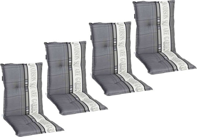Madison Sesselauflage rechteckig aus Baumwolle und Polyester, grau, B: 105 cm, H: 8 cm, T: 50 cm - Bild 2