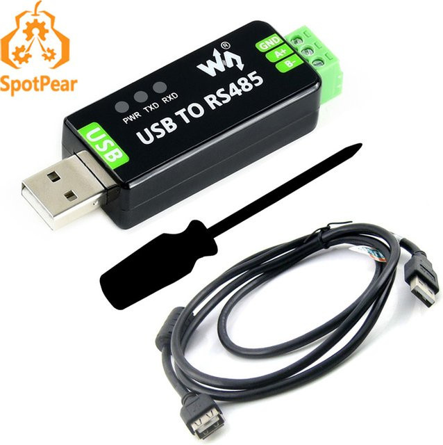 Waveshare Industrial USB zu RS485 Serieller Port Konverter FT232 Kommunikationsmodul Schwarz - Bild 1