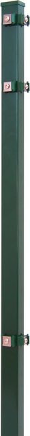 Solid Eckpfosten aus Stahl für Stabmatten und Doppelstabmatten, Farbe Grün, Höhe: 125 cm, Breite: 4 cm, Tiefe: 4 cm - Bild 1