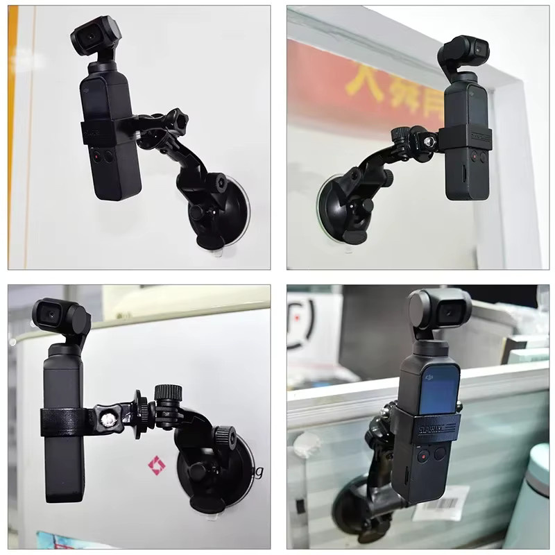 DJI Auto Saugnapf Halterung mit Gimbal Adapter Clip für DJI Pocket 3 und Osmo Pocket 1/2 in Schwarz - Bild 3