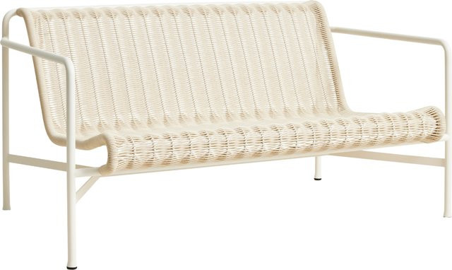 HAY Palissade Cord Lounge Sofa in Weiß mit Stahlrahmen und UV-beständiger Polyesterschnur - Bild 1