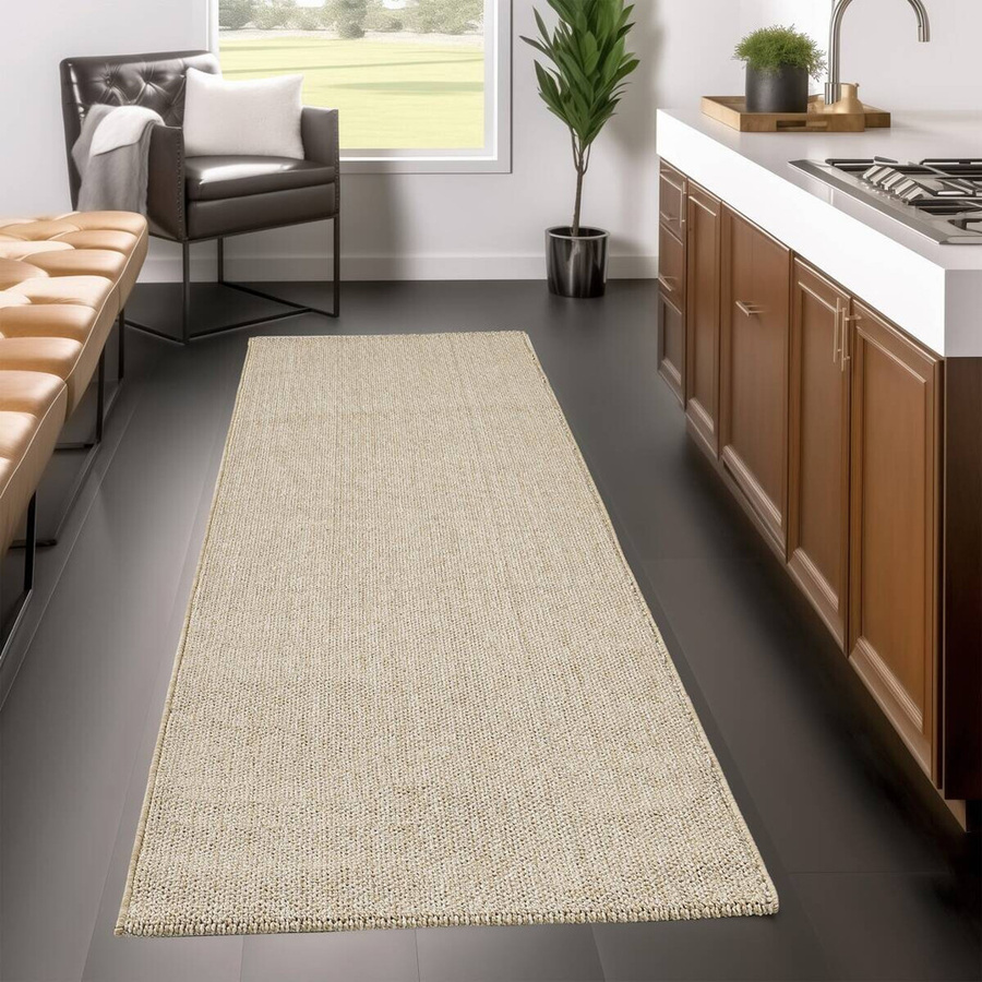 Ayyildiz Kurzflorteppich Loom 4300 Beige meliert B/L: 80 x 250 cm - Bild 2