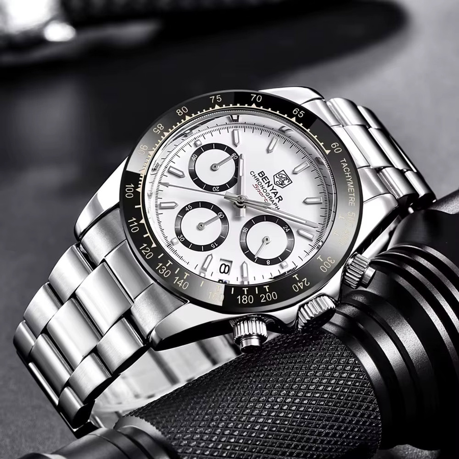 BENYAR Chronograph, Quarz, Edelstahl, 40 mm, Herren - Bild 3